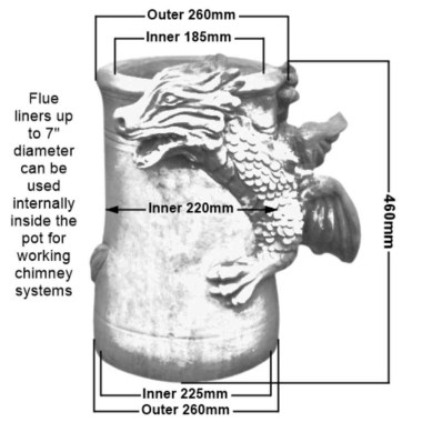terracotta dragon chimney pot planter